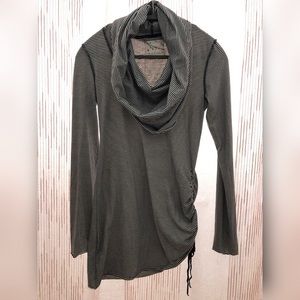 Raw Earth Wild Sky Vortex cowl neck tunic